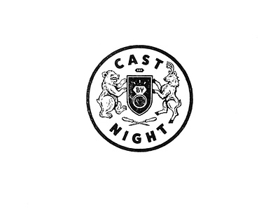 Cast By Night crest drawing illustration design jewellery jewellery logo logo sam dunn stamp