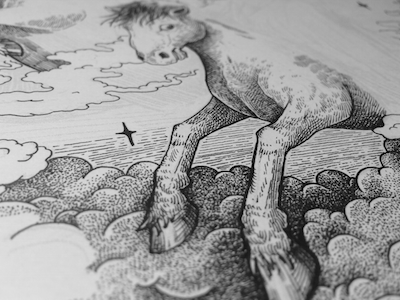 Details alchemy apocalypse detail horse illustration stippling