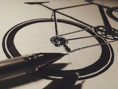 Wheel bike coffee cycling drawing illustration road technical wheel