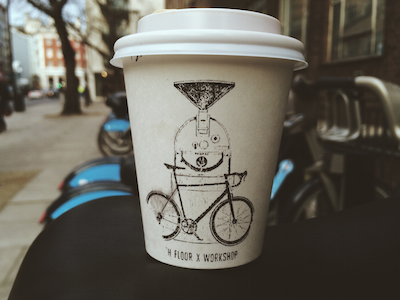 Drugs bike coffee cup detail fixed illustration road roaster stamp