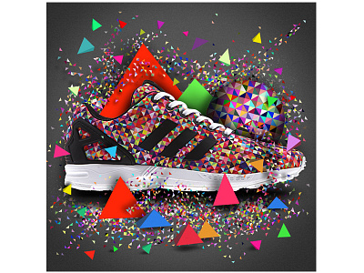 Adidas Originals - Prism 3d adidas direction fashion layout pattern photoshop print sneaker trainer triangles visual