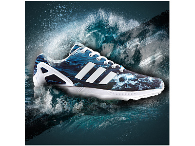 Adidas Originals - Water 3d adidas direction fashion layout pattern photoshop print sneaker trainer triangles visual