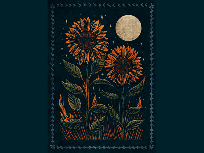 Sunflower drawing drawingart illustration design sunflowers wacom