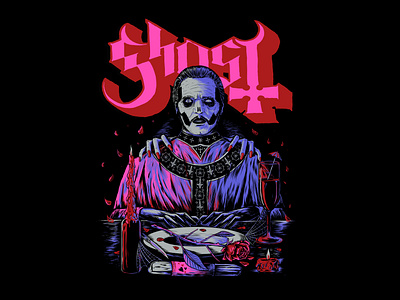 Ghost band drawing drawingart ghost merch metal tshirt