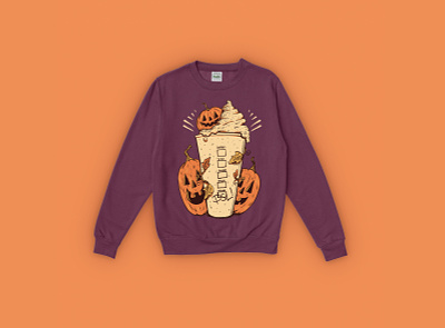 Sweater Pre-order cute design draw drawing halloween illustration pumpkin spooky sweater