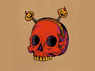WEENZINE EIGHT character cute design drawing halloween illustration skull spooky