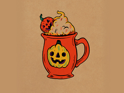 WEENZINE EIGHT cute drawing halloween illustration latte october pumpkin spooky spoopy