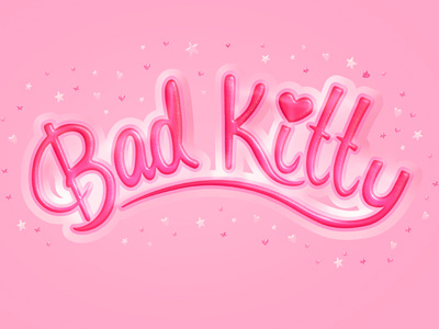 Bad Kitty barbie cute pink sickly sweet type typography ugh