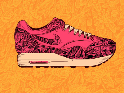 Air Max Day! air max drawing floral illustration nike pattern shoe sneakers trainers