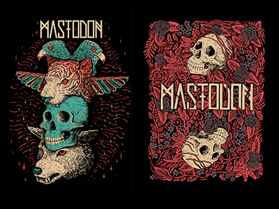 Mastodon art band illustration ink mastodon merch pen skull tshirt