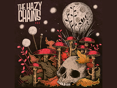 The Hazy Chains art autumn cd cover drawing ep fall illustration skull