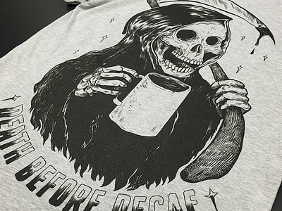 Reap caffine coffee drawing illustration reaper shirt tshirt