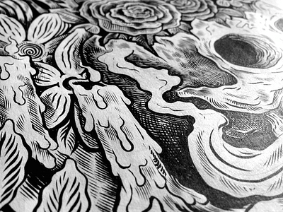 Hear Me Roar candle detail drawing exhibition illustration ink skull wip