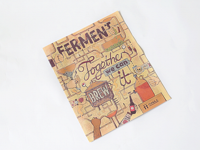 Ferment art beer craft beer design drawing ferment illuctration ink magazine pen