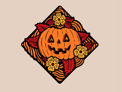 Pumpkin Patch art drawing embroidery floral halloween illustration patch pumpkin wip