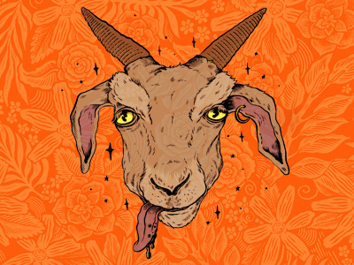 Drawlloween - 17 Demon art drawing goat halloween illustration ink october pen spooky