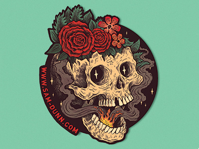 Stickers! art drawing illustration ink merch pen rose skull sticker