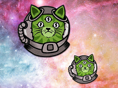 Patches! alien cat cute drawing illustration patch pin ufo