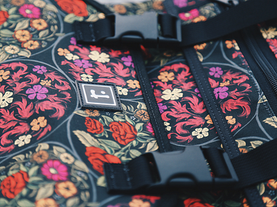Rickshaw Bags art backpack bag drawing fabric floral flowers illustration print