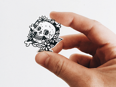 Shrinky craft cute diy flowers illustration platic skull small trinket