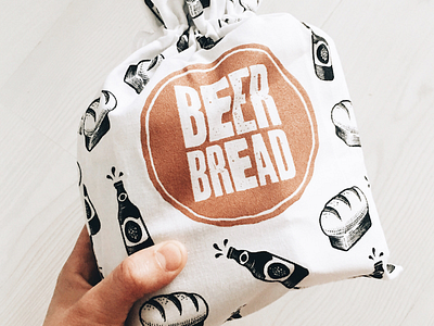 Beer Bread art beer bread food illustration packaging pattern print