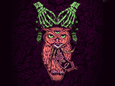 Drawlloween 1 - Amulet amulet drawlloween halloween illustration ink inktober owl pen