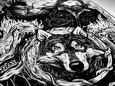 Thing drawing illustration ink inking movie pen poster thing