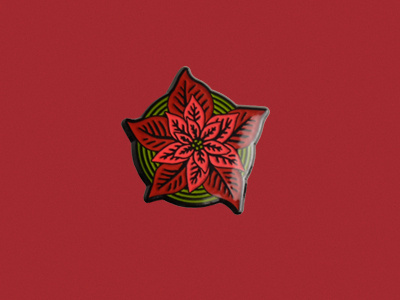 Poinsettia candy christmas festive flower holly illustration pin poinsettia xmas