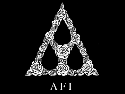 AFI afi blood drawing floral illustration ink logo pen rose