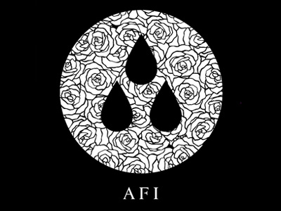 AFI afi blood drawing floral illustration ink logo pen rose