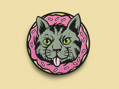 Pins cat cute donut drawing food illustration pin pins