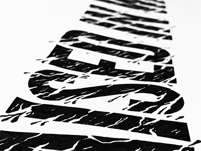 Splash condensed drawing drawn effect hand ink pen type typography