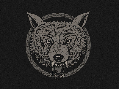 Dire art crest drawing got illustration ink pen stark wolf