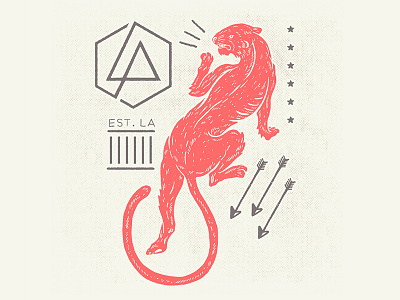 Linkin Park art crest design drawing illustration linkin park merch panther