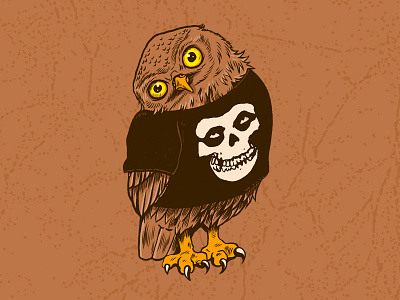 Fiend art autumn drawing halloween illustration misfits owl pumpkin spooky zine