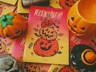 Weenzine art autumn drawing halloween illustration pumpkin spooky weenzine zine