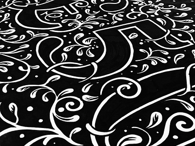 50 art design drawing floral illustration ink pen swirls type typography