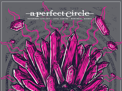 A Perfect Circle a perfect circle art band crystal drawing gig illustration music poster