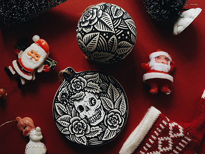 Bauble art bauble christmas drawing illustration ink pen sharpie