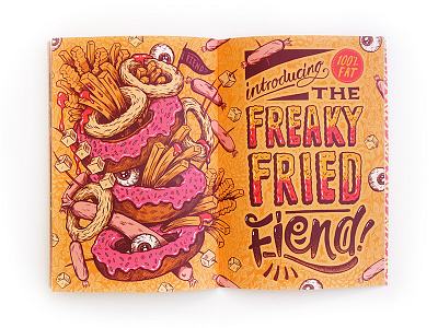 Full Fat drawing fat food illustration zine