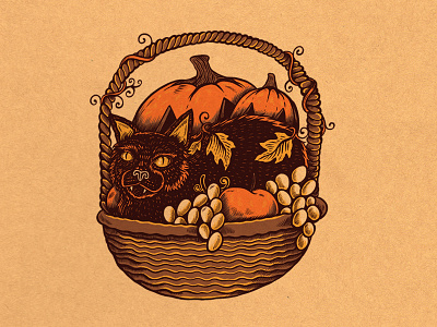 WEENZINE V art cat drawing drawing ink halloween illustration pen and ink sam dunn spooky weenzine