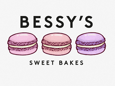 Bessy's Sweet Bakes art baker baking cakes illustration logo logos macarons