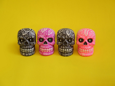 Mini Skulls cute design diy drawing floral floral design halloween illustration pattern sharpie skull
