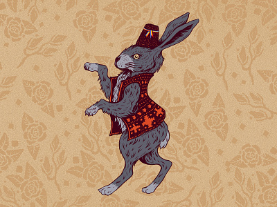 Hare christmas drawing festive folk hare illustration illustration art pen and ink xmas