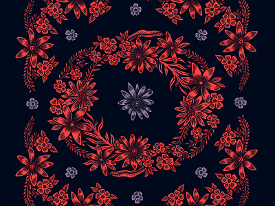 Flora drawing floral floral art floral design illustration pattern pattern art