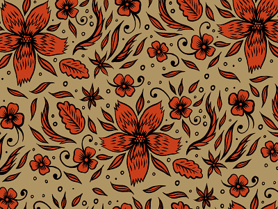 Floral design drawing floral flowers illustration ink pattern patterns pen print