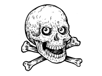 Jolly Roger art artist crossbones design designs illustration logo logos pirate skull