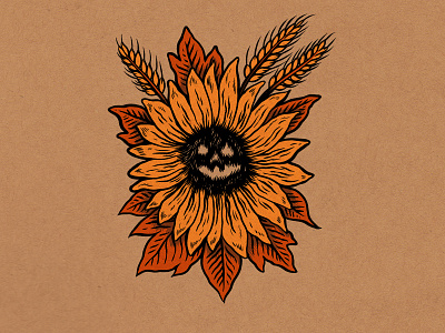 WEENZINE VI autumn drawing drawing ink drawingart halloween halloween design illustration pen and ink sunflower