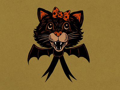 WEENZINE VI bat cat drawing drawings halloween halloween design spoopy