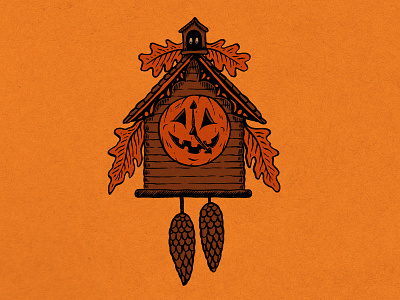 WEENZINE VI art clock cuckoo drawing halloween halloween design pumpkin